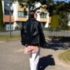 Stilinga eko odos juoda striukė
